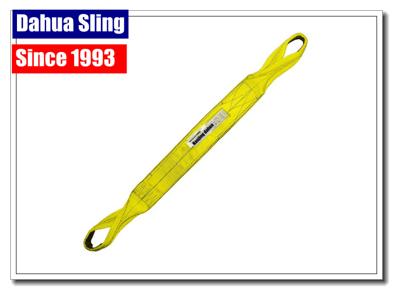 Eslingas para elevación de paletas con etiqueta de toba.