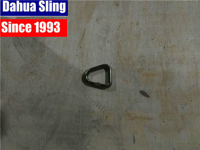 Plata de 25 mm D anillo de correa con ganchos de acero inoxidable 2500 libras B.S.
