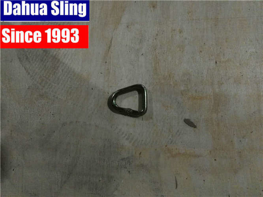 Plata de 25 mm D anillo de correa con ganchos de acero inoxidable 2500 libras B.S.